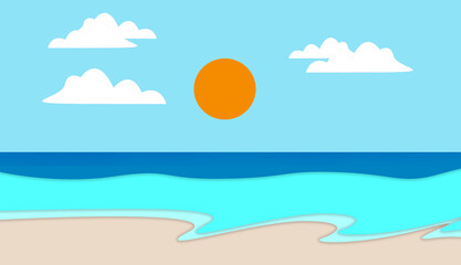 Obraz na płótnie Canvas sea and beach summer background