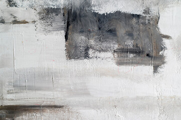 Texture concrete wall with a painted layer of plaster and paint, gray and black architecture...