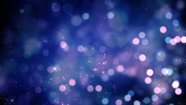 blue winter bokeh abstract design background video