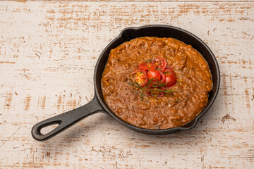 カレーライス　Curry and rice at the campsite outdoors