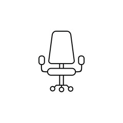 Chair, Seat Thin Line Icon Vector Illustration Logo Template. Suitable For Many Purposes.