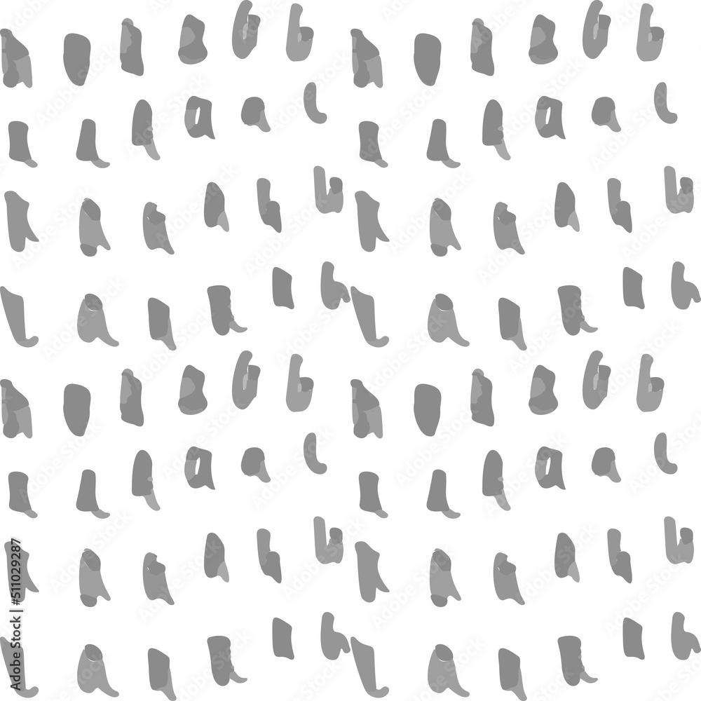 Poster Grayscale monochrome background.Graphite pencil or gray marker simple shapes. Geometric abstract seamless pattern. Minimalistic grid repeat of small elements.