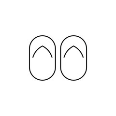 Sandal, Footwear, Slipper, Flip-Flop Thin Line Icon Vector Illustration Logo Template. Suitable For Many Purposes.