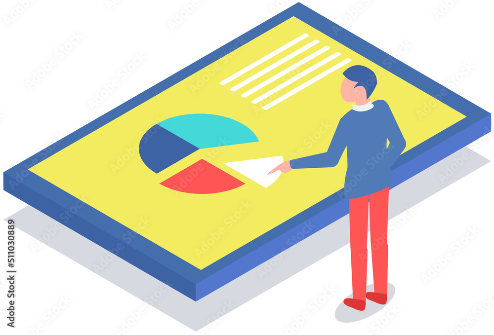 Poster infographic chart vector template. annual statistics curve graph design. market data diagrams. graph