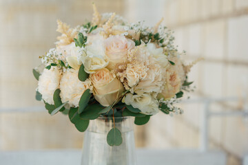 bouquet of white roses