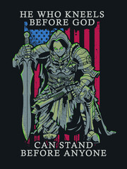 american knight kneel for the fallen
