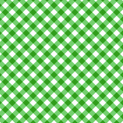 Green Gingham Seamless Pattern - Traditional green and white gingham seamless pattern