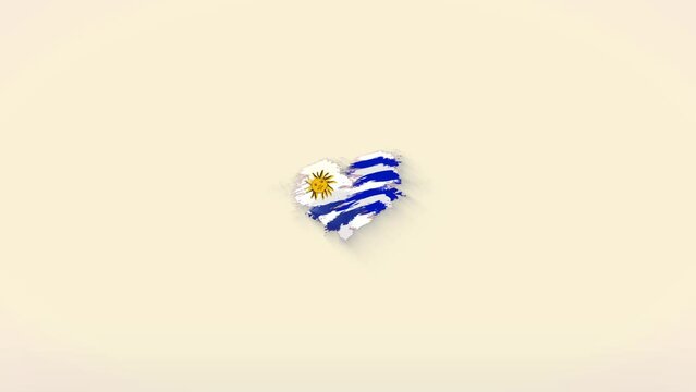 Uruguay grunge flag heart for your design. Perfect for screensavers or intros.