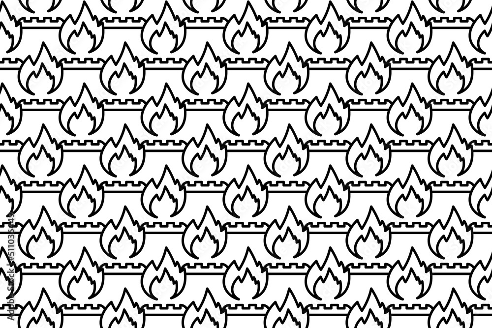 Poster seamless pattern completely filled with outlines of gas symbols. elements are evenly spaced. vector 