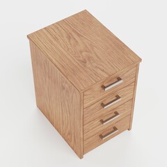 Realistic 3D Render of Office Cabinet