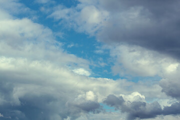 Naklejka na ściany i meble Panoramic fluffy cloud in the blue sky.