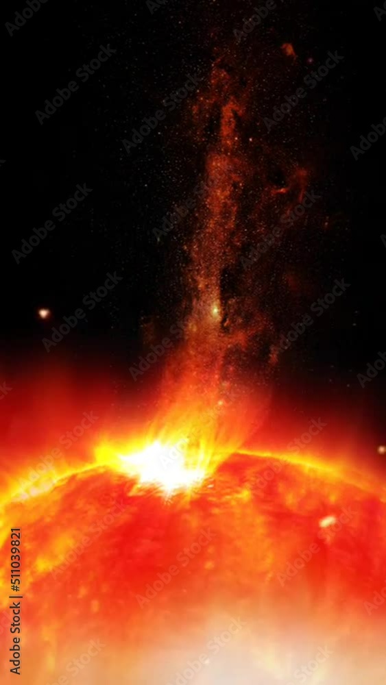 Wall mural sun on space background. elements of this image furnished by nasa.