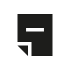 Document minus solid icon. File remove glyph vector symbol.