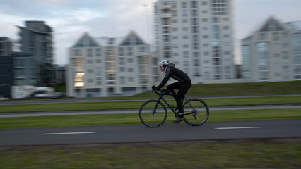 Radfahrer in Reykjavik