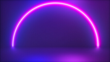 basic objects neon glowing (3d rendering)