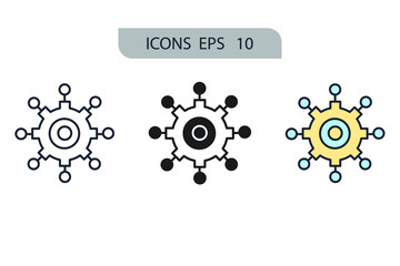 Technology icons  symbol vector elements for infographic web