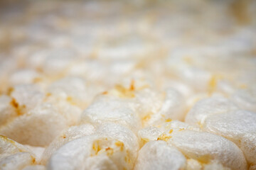 Extreme close up of diet rice cracker texture