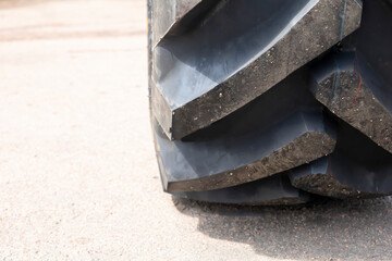 New rubber on the loader, rubber for the tractor. New rubber.