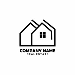 real estate design logo vector. illustration of real estate business vector