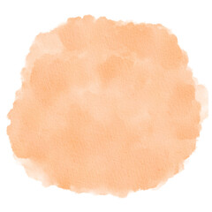 Pastel Orange Watercolor Paint Stain Background Circle