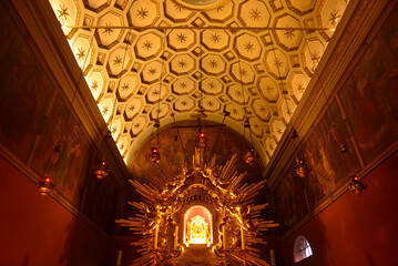 Obraz premium Innenansicht Schönenbergkirche am Schönenberg nahe Ellwangen (Jagst) in Baden-Württemberg