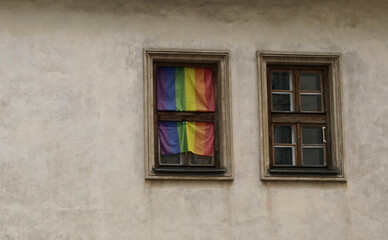 Fototapeta na wymiar rainbow flag as a simbol of lgbtq 