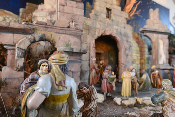 Weihnachtskrippe in der Schönenbergkirche am Schönenberg nahe Ellwangen (Jagst) in...