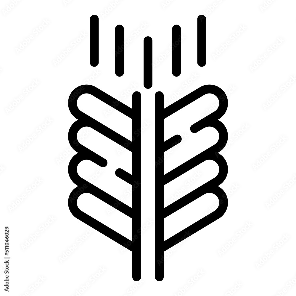 Poster wheat icon outline vector. cookbook food. chef menu