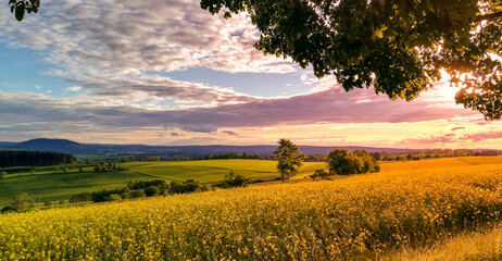 Abendrot im Erzgebirge