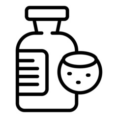 Obraz premium Coco lotion icon outline vector. Coconut product. Cream milk