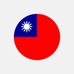 Country Taiwan. Taiwan flag. Vector illustration.