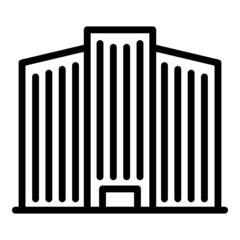 Department building icon outline vector. Modern center. Business city