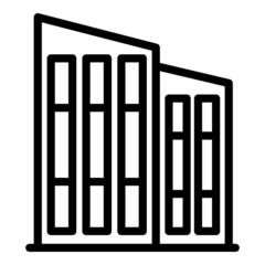 Office building center icon outline vector. Modern city. Retail centre