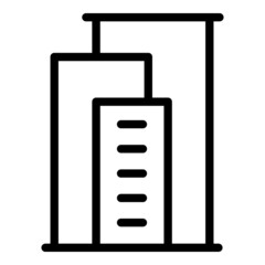 Company building icon outline vector. City center. Shop market