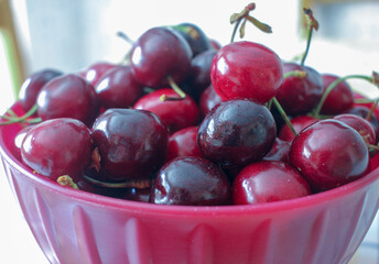 bowl of fresh cherries