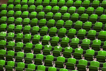 Obraz premium Green stadium seats