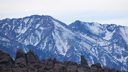 Sierra Nevada Mountains with snow