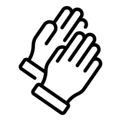 Hand keeper icon outline vector. Sport glove. Boxer punch