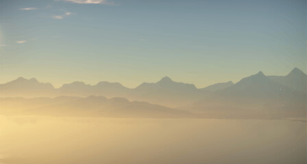 Obraz premium Distant mountain range background