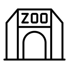 Zoo arch icon outline vector. Fun event. Pass card