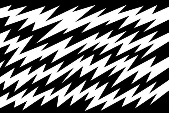 Abstract black and white background with sharp and zigzag line pattern
