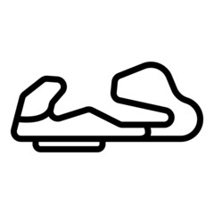 Moto race track icon outline vector. Start circuit. Top view