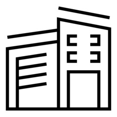 Garage villa icon outline vector. Modern house. Cottage style