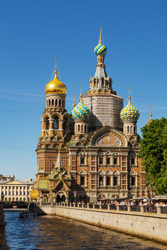 Church of the Savior on Spilled Blood on a sunny summer day.