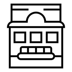 Island villa icon outline vector. Modern house. Cottage real estate