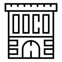 Cottage icon outline vector. Modern villa. Home building