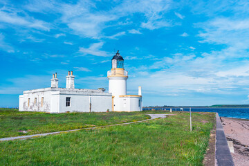 Chanonry Lighthouse on the Black Isle, Chanonry Point, East Coast of Scotland, UK