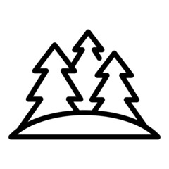 Alaska fir tree icon outline vector. Winter usa. Map eskimo