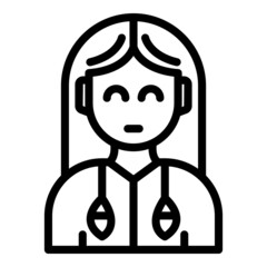 Fototapeta premium Alaska woman icon outline vector. Winter eskimo. Arctic travel
