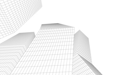 Fototapeta premium archiecture 3d drawing